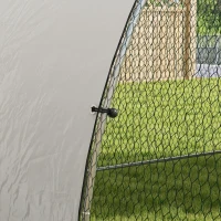 PawHut Metal Chicken Coop with Waterproof and Anti-UV Cover, Walk in Poultry Cage Outdoor for 14-18 Chickens, 10'x18.4'x7.2'(m-8)