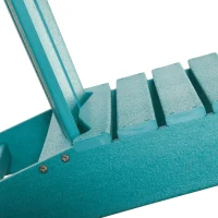 Outsunny Adirondack Chair with Cup Holder, All Weather Patio Chair HDPE Lounger, Fire Pit Seating High Back and Wide Seat for Outdoor, Backyard, Garden, Deck, Lawn, Light Blue(m-9)