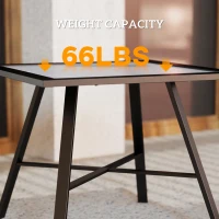 Outsunny Small Outdoor Side Table, Patio Side Table with SPC Tabletop for Garden, Patio, Lawn, Grey(m-6)