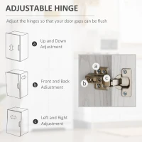 HOMCOM Kitchen Storage Cabinet, Freestanding Pantry Cabinet with 2 Doors and Adjustable Shelves, Distressed White(m-6)