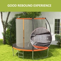 Soozier 10ft Outdoor Trampoline with Enclosure Net and Ladder, Backyard Fitness Trampoline for Teens and Adults(m-5)