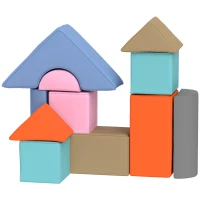 Qaba 11 Piece Soft Play Set for Toddlers 6-72 Months, Child Development & Color Coordination, Contemporary(m-1)