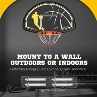 Soozier Wall Mounted Basketball Hoop, Mini Basketball Hoop and Backboard for Kids and Adults(m-4)