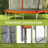 Soozier 10ft Outdoor Trampoline with Enclosure Net and Ladder, Backyard Fitness Trampoline for Teens and Adults(m-7)