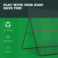 Soozier Soccer Rebounder Net, Adjustable and Foldable Multi-Sport Training Bounce Back Net, Target Goal for Soccer Practice and Training, 8.5' x 6.5'(m-4)