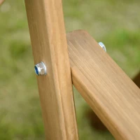 Outsunny 2 Person Porch Swing, Patio Swing, Outdoor Swing Bench with Pine Wood Frame and Hanging Chains for Garden and Yard, 550 lbs Weight Capacity, X Shaped Design, Natural(m-8)