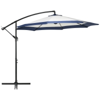Outsunny 10FT Cantilever Umbrella, Navy Blue Patio Umbrella