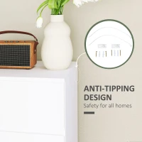 HOMCOM 4 Drawer Chest Storage Cupboard Freestanding Drawer Unit, White(m-5)