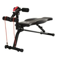 Soozier Multifunctional Sit Up and Dumbbell Weight Bench with 4-Angle Adjustable Backrest & Lightweight Portable Design - Black(m-11)