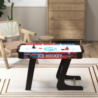 Soozier Folding Air Hockey Table 40" Arcade Table with 2 Pucks, 2 Pushers, Scoreboard for Family Game Room, Living Room, White(m-8)