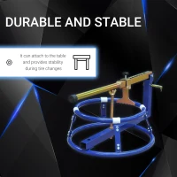 HOMCOM Motorcycle Tire Changer Stand with Adjustable Bead Breaker, Fit for 16-22in Tyres(m-4)