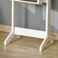 HOMCOM Mirror Jewelry Cabinet Armoire, Lockable Jewelry Organizer with Full-Length Mirror, 3 Angle Adjustable, White(m-10)