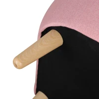 Qaba 2-Seat Linen Fabric and Wooden Frame Sofa Couch for Kids and Toddlers Ages 3-7, 11" High Seat, Pink(m-10)