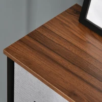 HOMCOM Dresser for Bedroom with 9 Drawers, 4-Tier Fabric Chest of Drawers, Tall Dresser Storage Tower with Steel Frame and Wooden Top for Closets, Nursery Room, Grey(m-10)