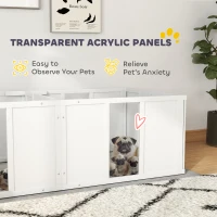 PawHut Whelping Box for Dogs and Puppies, Dog Birth Supplies Indoor w/ Adjustable Height Doors, for Small Sized Dogs(m-7)