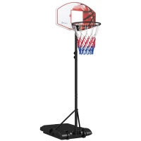 Soozier Outdoor Basketball Hoop, 6-7FT Adjustable Basketball Goal with 28.3" Backboard, Wheels and Fillable Base(m-11)