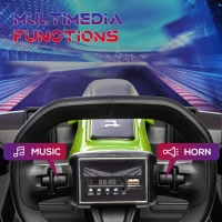 Aosom 24V 7.5 MPH Electric Go Kart with Adjustable Seat, Slow Start, Green(m-5)