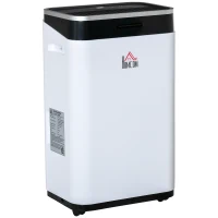 HOMCOM 2520 Sq. Ft Portable Electric Dehumidifier For Home, Bedroom or Basements with 14 Pint Tank, 2 Speeds and 3 Modes, 42 pt/Day, White(m-1)