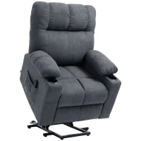 HOMCOM Electric Power Lift Chair Recliners for elderly, Oversized Recliner Chair with Remote Control, Dark Gray(m-11)