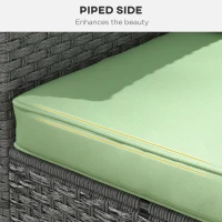 Outsunny Seat Cushion Back Pillows Replacement Set of 2, Patio Chair Cushions Set for Indoor Outdoor, Green(m-5)