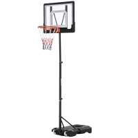 Soozier Portable Basketball Hoop System Stand with 33in Backboard, Height Adjustable 5FT-7FT Basketball Goal for Indoor Outdoor Use(m-11)