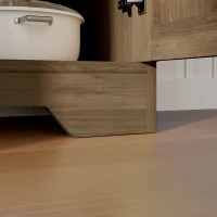 HOMCOM Sideboard Cabinet with 2 Drawers, 4 Barn Doors and 2 Adjustable Shelves, Buffet Table for Living Room, Light Brown(m-10)