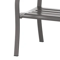 Outsunny 50" Steel Garden Bench Outdoor Patio 2-Person Park Seat Yard Furniture Loveseat Brown(m-10)