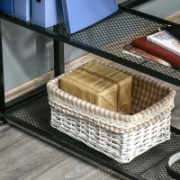 HOMCOM 83" Two Person Computer Desk with 2 Storage Shelves, Double Desk Workstation with Book Shelf,  Long Desk Table for Home Office, Dark Walnut(m-8)