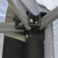 Outsunny 10' x 10' Pop Up Canopy Tent, Instant Sun Shelter with 3-Level Adjustable Height, Top Vents and Wheeled Carry Bag for Outdoor, Garden, Patio, White(m-9)