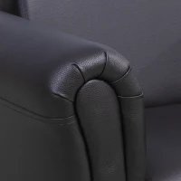 Qaba Kids Sofa Set with Footstool, Upholstered Armchair for Kids 18M+, Baby Sofa for Playroom, Children's Bedroom, Nursery Room, Black(m-8)