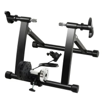 Soozier Indoor Bike Trainer Magnetic Bicycle Stand with Quick Release Skewer, 5 Levels Resistance, Black(m-2)