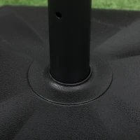 Outsunny 48lbs Concrete Square Patio Umbrella Base Weight, Outdoor Umbrella Stand Holder for Lawn, Deck, Backyard, Garden, Black(m-7)