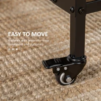 HOMCOM Folding Dining Table, Extendable Kitchen Table for Small Spaces with Storage Shelf and 6 Wheels, Light Brown(m-7)