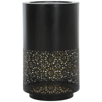 Outsunny 21" Tall Garden Waterfall Fountain with LED Lights, Outdoor Water Fountain Water Feature with Adjustable Flow, Black(m-2)