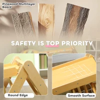 Qaba 7 in 1 Pikler Triangle Set with Ramp, Arch Ladder, for 18-48 Months, Multicolour(m-5)