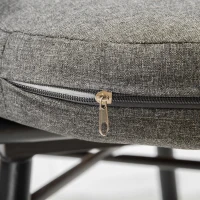 Outsunny 3 Piece Patio Set, Outdoor Bistro Furniture, PE Rattan Wicker Table and Chairs, Cushioned, Barrel Style, Gray(m-9)