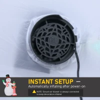 HOMCOM 7.9 feet Christmas Inflatable Snowman Decoration Airblown Lighted for Home Indoor Outdoor Garden Lawn Decoration Party Prop(m-6)