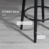HOMCOM Extra Tall Bar Stools Set of 2, Modern 360° Swivel Barstools, Dining Room Chairs with Steel Legs Footrest, Cream White(m-6)