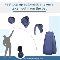 Navy Blue Popup Shower Tent - Portable Changing Room(m-3)