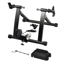 Soozier Magnetic Bike Trainer Stand Steel Bicycle Indoor Riding Stationary Fit for 26-28IN, 700C Wheels, Black(m-1)