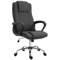Vinsetto High Back Office Chair, Height Adjustable Computer Desk Chair with Swivel Wheels and Tilt Function, Charcoal Grey(m-11)