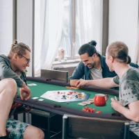 Soozier Deluxe Foldable 72" x 33" Oval Poker / Blackjack Card Game Table w/ 8 Cup Holders - Green Felt(m-10)