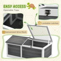 PawHut 34" Wooden Tortoise Habitat Tortoise Enclosure Indoor/Outdoor Use(m-5)