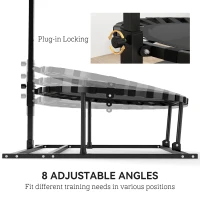 Soozier 2-in-1 38" Rebounder Trampoline for Adult, 8-Angle Adjustable Baseball Volleyball Soccer Rebounder Fitness Trampoline(m-5)