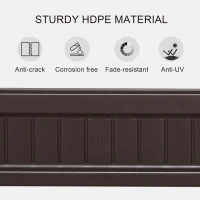 Outsunny 48" x 24" Raised Garden Bed Kit, Divisible Planting Box DIY Garden Elevated Planter for Outdoor & Indoor Backyard, Wood Imitating Grain, Easy Assembly, with 6 Stakes, Brown(m-5)