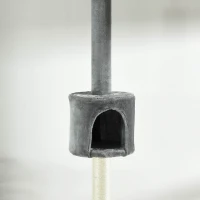 PawHut 4-Tier Floor to Ceiling Cat Tree, Tall Cat Tower with Scratching Post, Plush Padding, Toy Ball, Cat Condo for Indoor Cats, Light Grey(m-7)