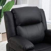 HOMCOM Lift Chair for Seniors, PU Leather Upholstered Electric Recliner Chair with Remote, Side Pockets, Quick Assembly, Black(m-9)