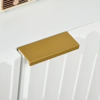 HOMCOM Modern Storage Cabinet Sideboard Buffet Cabinet with Gold Legs for Living Room Dining Room Hallway White(m-9)