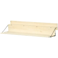 Outsunny Hanging Balcony Table, Spruce Wood Foldable Railing Bar, Serving Table & Desk, Fits up to 3.9 Inches, Natural(m-11)