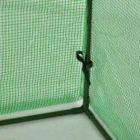 Outsunny 9.7' x 3.3' x 2.5' Mini Tunnel Greenhouse with PE Cover Garden Green Grow Shed with Steel Frame Zipped Doors, Dark Green(m-9)